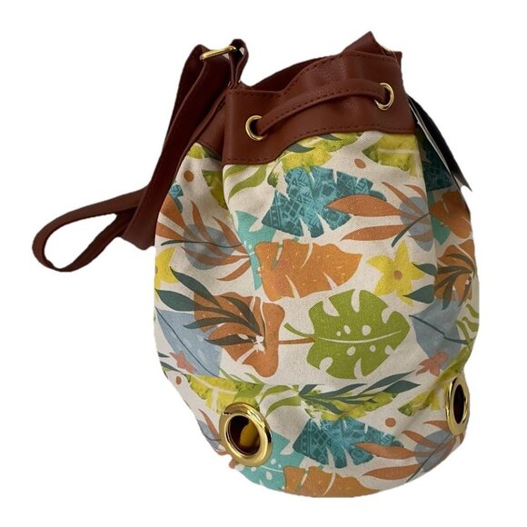 NEW! Disney Moana Canvas Swim Bag Hawaiian Print & Embroidered Patch Handbag - Picture 5 of 10